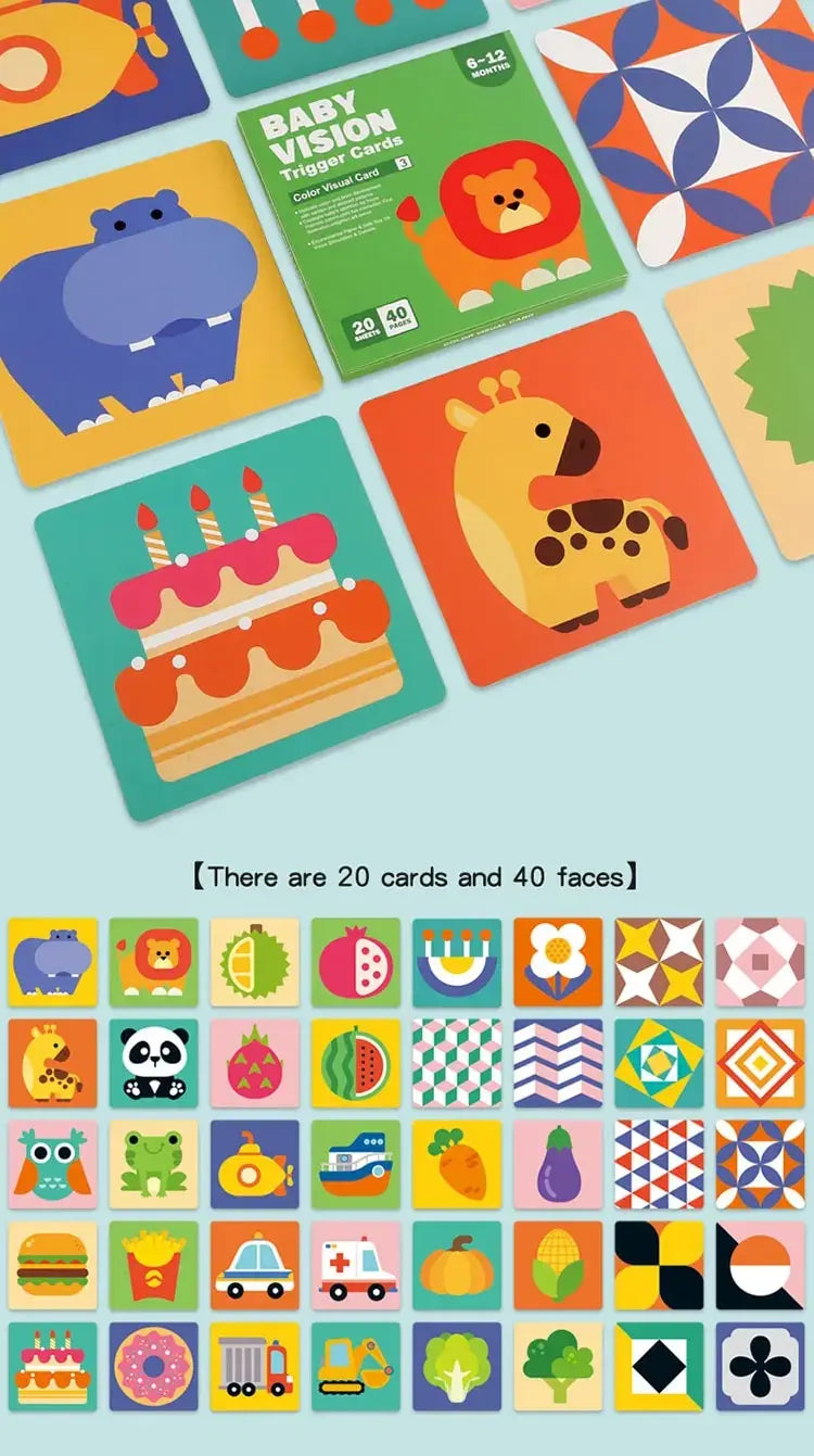 Baby High Contrast Flash Cards Visual Learning Cards