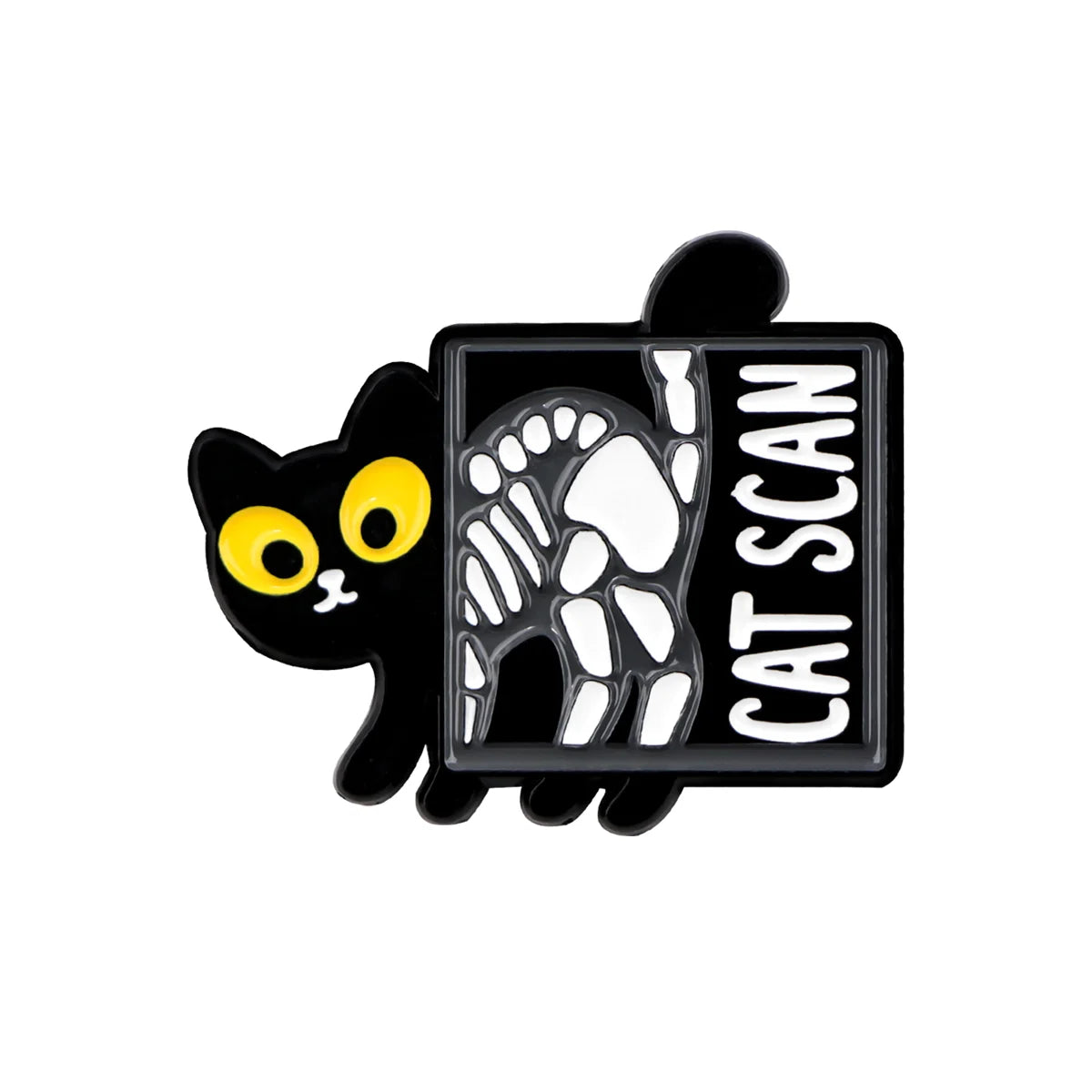 Black Cat Enamel Pin – Cute Animal Lapel Brooch