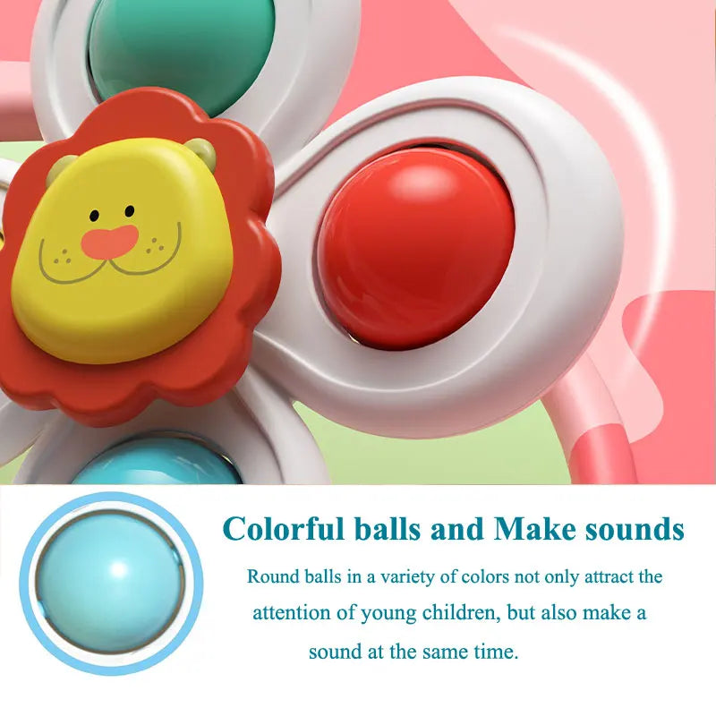 Suction Cup Spinner Toys – 3PC Animal Fidget Set