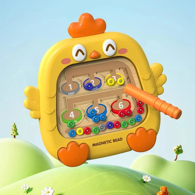Magnetic Sorting Game – Color Number Maze Board for Kids