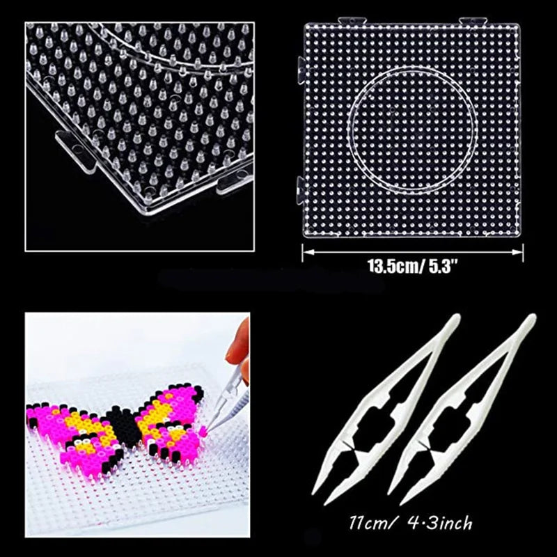 Perler Beads Pegboard 3D Puzzle Board for Kids 2.6mm/5mm