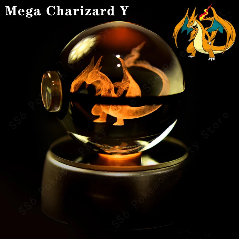 3D Crystal Ball Night Light – Glass LED Decorative Lamp