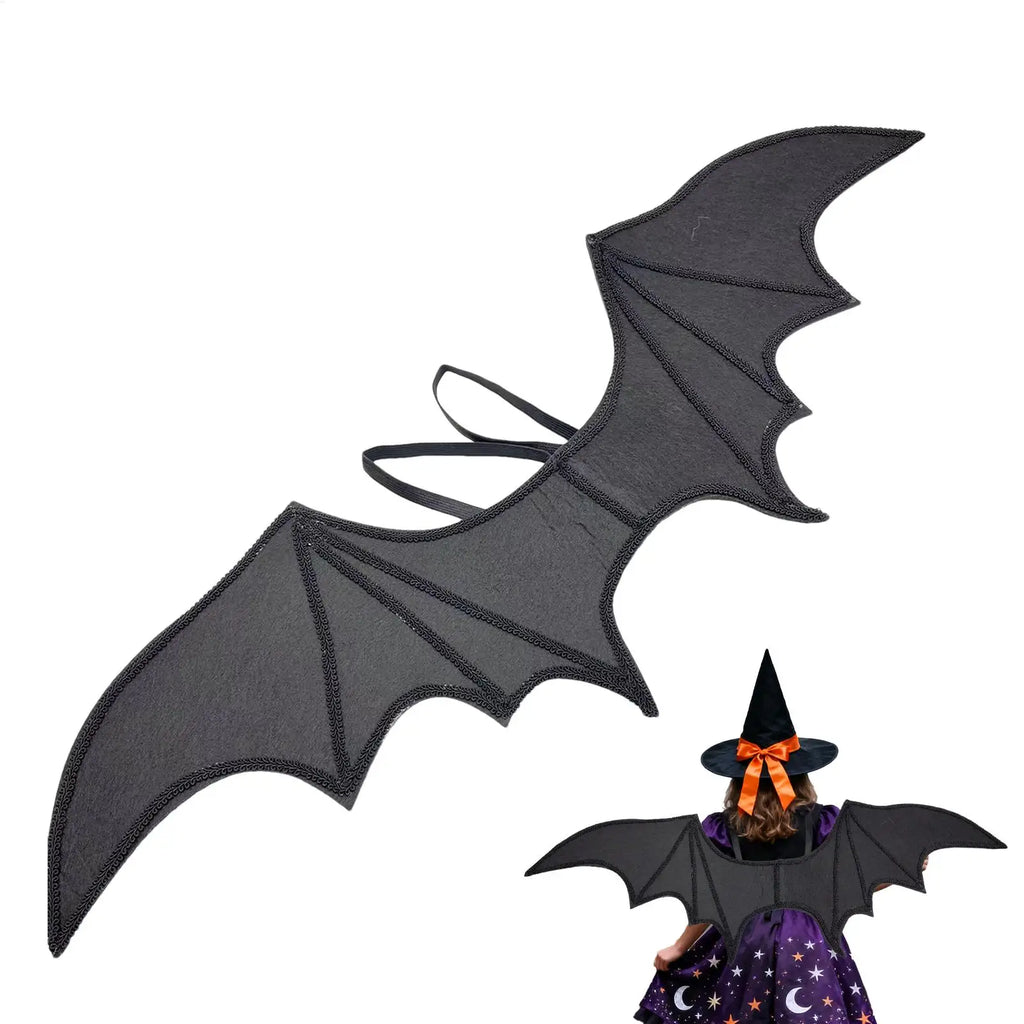 Black Bat Wings Costume Halloween Cosplay Accessory 80x26cm
