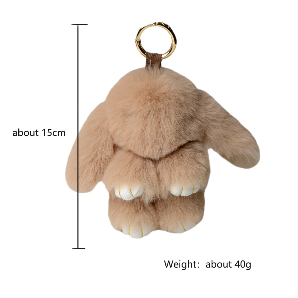 Rabbit Fur Keychain