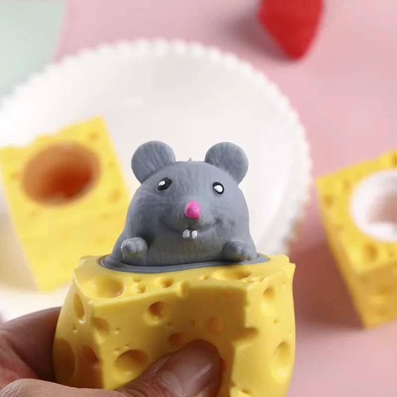 Pop Up Mouse Toy – Funny Cheese Squeeze Fidget