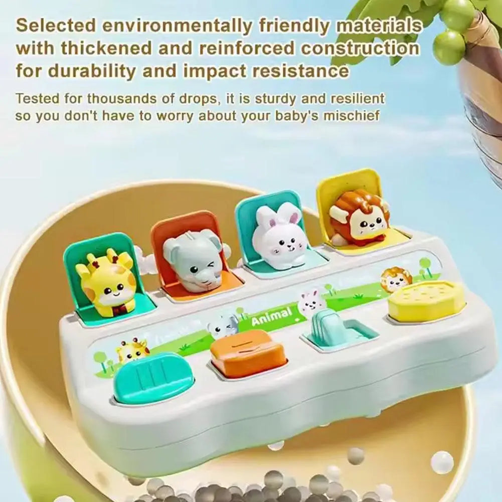 Montessori Busy Board | Animal Pop-Up Sensory Learning Toy