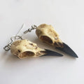 Raven Skull Earrings Gothic Crow Design for Halloween Parties
