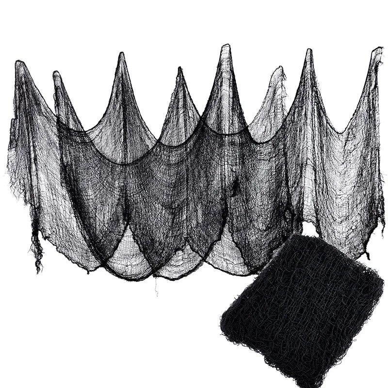 Halloween Spider Web Decoration – Black Gauze Artificial Web