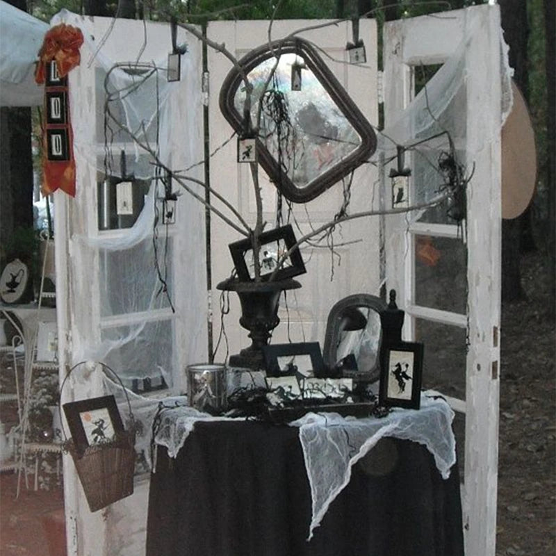 Halloween Spider Web Decoration – Black Gauze Artificial Web