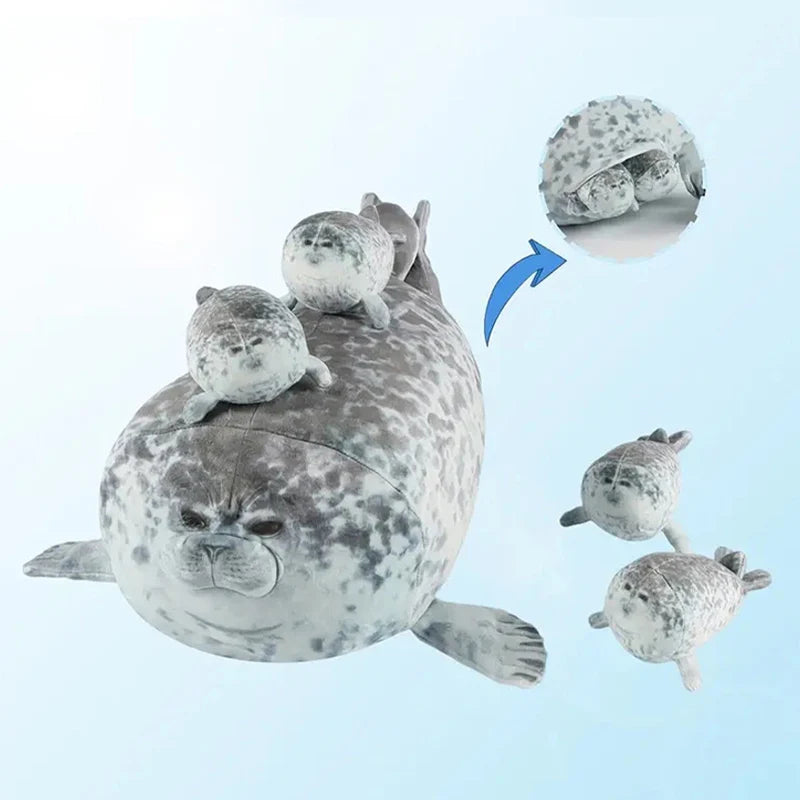 Seal Plush Toy Set – Mother and Baby Seal Stuffed Animals