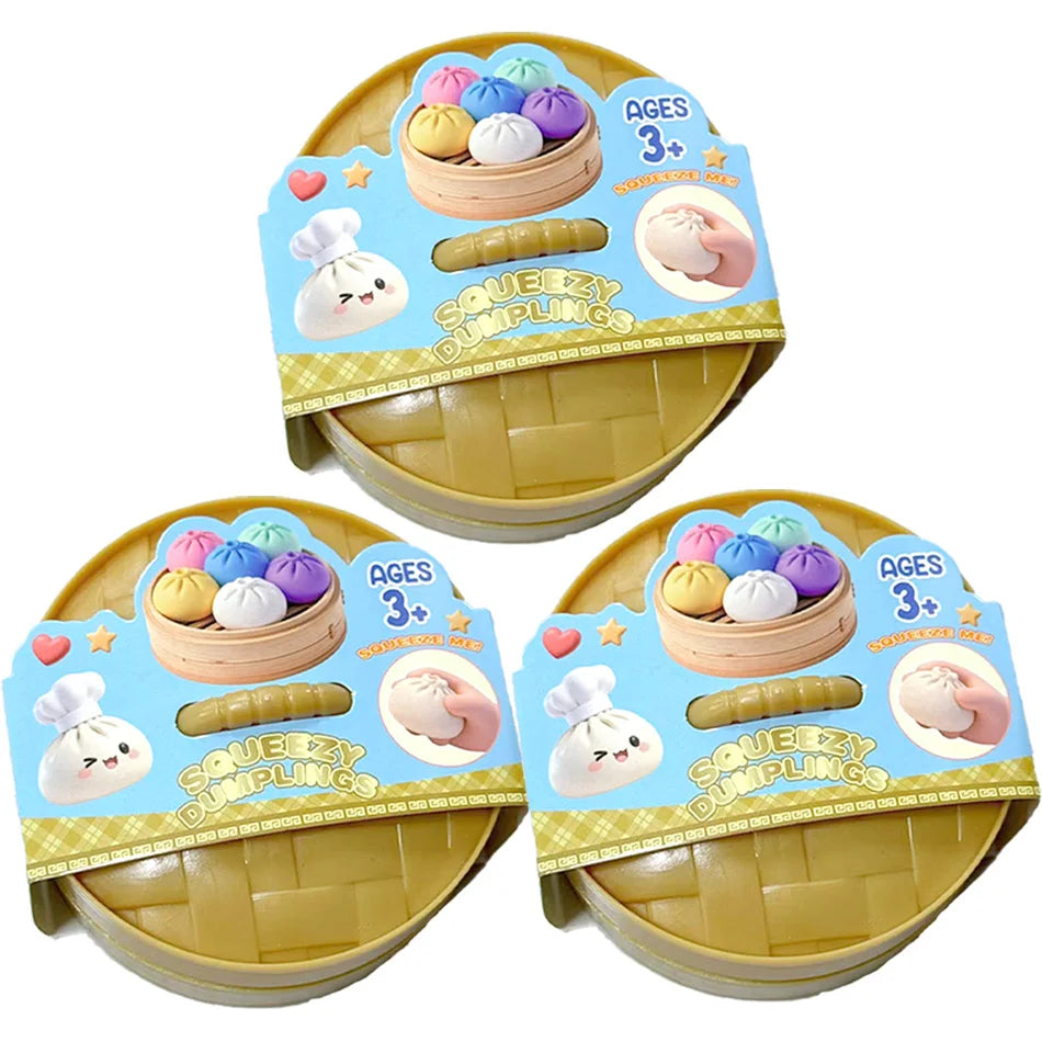 Dumpling Squishy Toy – Glitter Sensory Squeeze Stress Relief