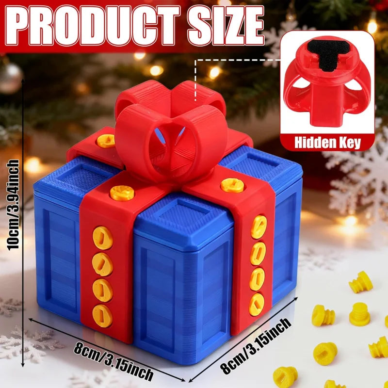 Screw Puzzle Gift Box, 3.15 Inch Money Puzzle Box for Holidays