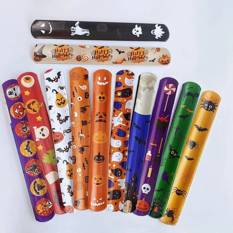 Halloween Snap Wristband Pumpkin Snap Bracelet for Parties