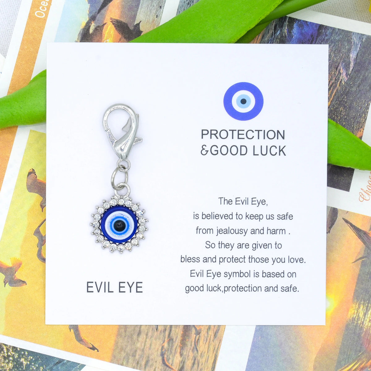 Evil Eye Keychain, Blue Eye Bag Charm Decorative Key Ring