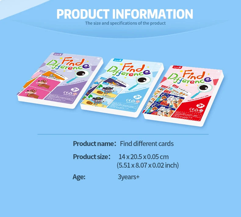 Find the Difference Game – Reusable Observation & Concentration Cards