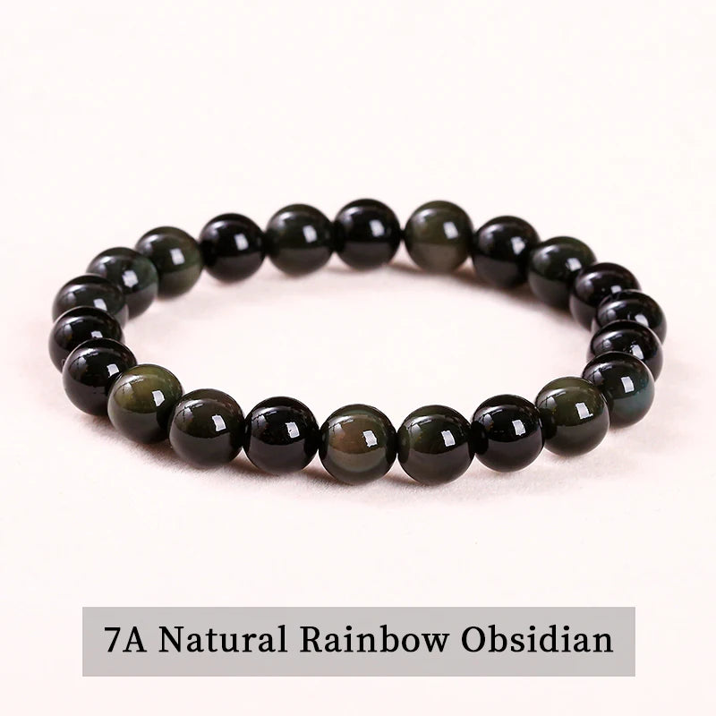 Natural Stone Bead Bracelet – Crystal & Agate Jewelry