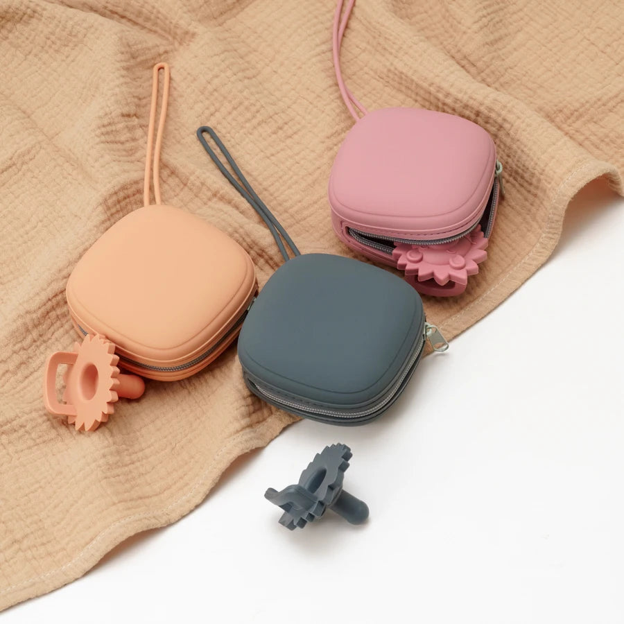 Baby Pacifier Holder – Silicone Portable Soother Case