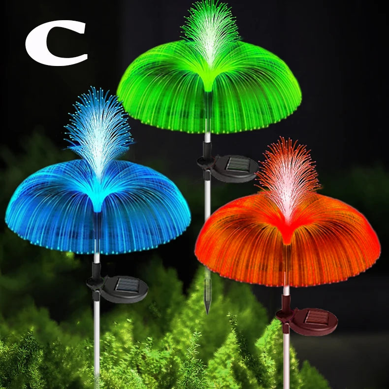 Solar Garden Lights 7 Color Changing Jellyfish Pathway Lights