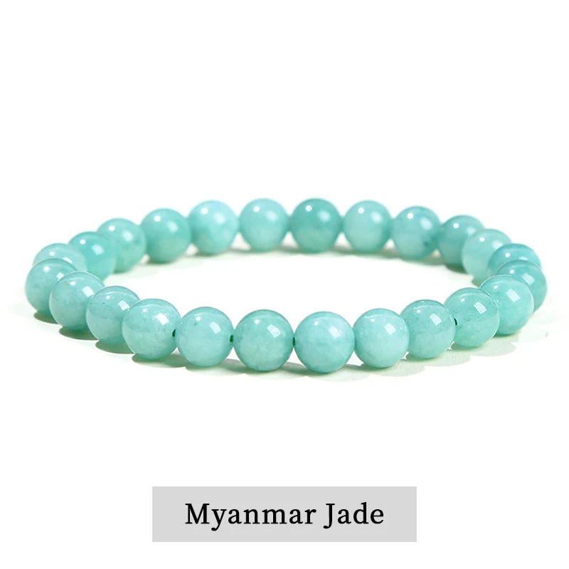 Natural Stone Bead Bracelet – Crystal & Agate Jewelry