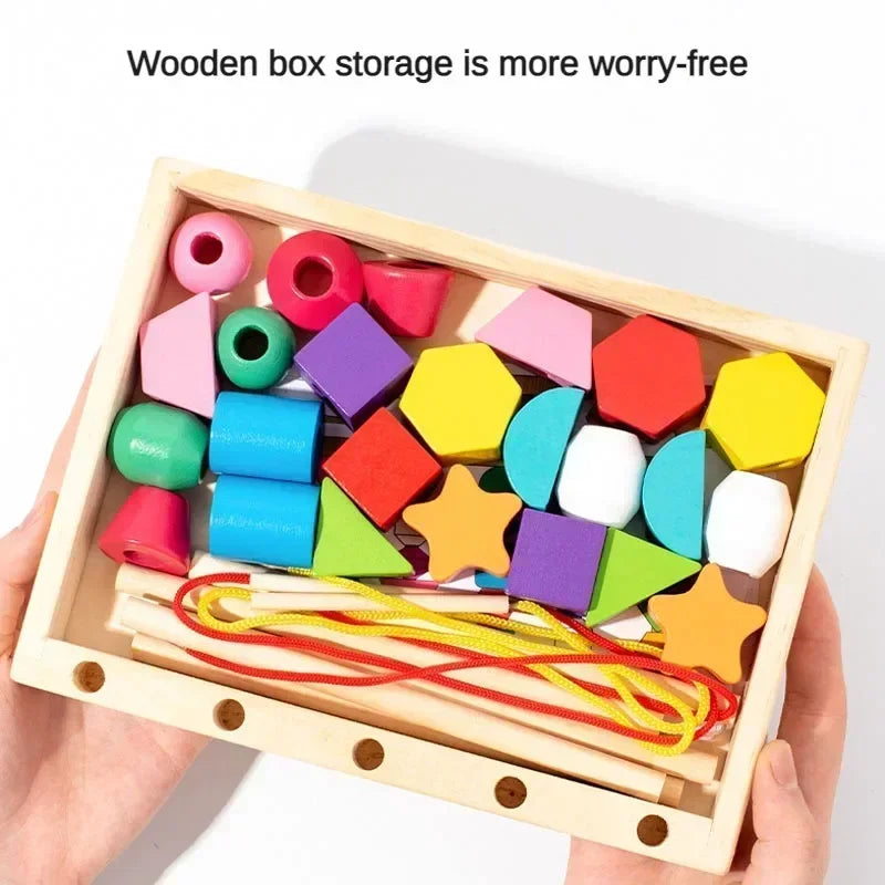 Wooden Color Matching Puzzle – Montessori Shape Learning Toy