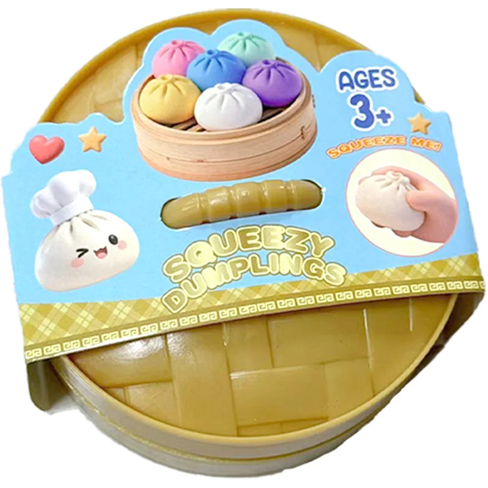 Dumpling Squishy Toy – Glitter Sensory Squeeze Stress Relief