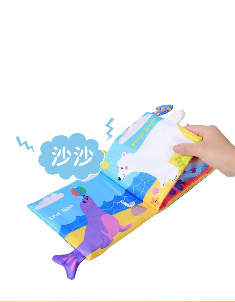 Baby Sensory Cloth Book Montessori Animal Activity Toy