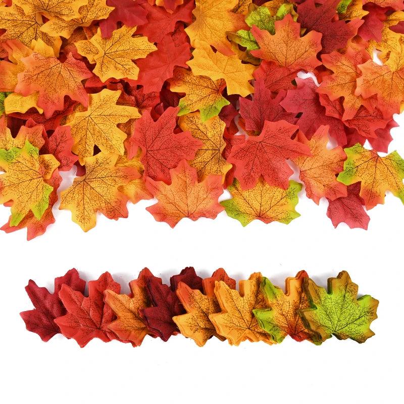 Artificial Maple Leaves Silk Fall Leaf Decorations for Home & Party