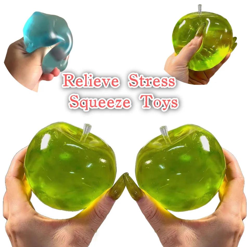Apple Stress Ball – Green Squishy Slow Rebound Fidget Toy