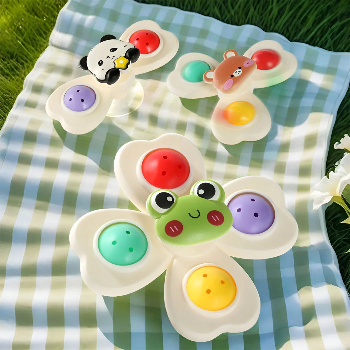 Suction Cup Spinner Toy – Rotating Baby Toy 3-Piece Set