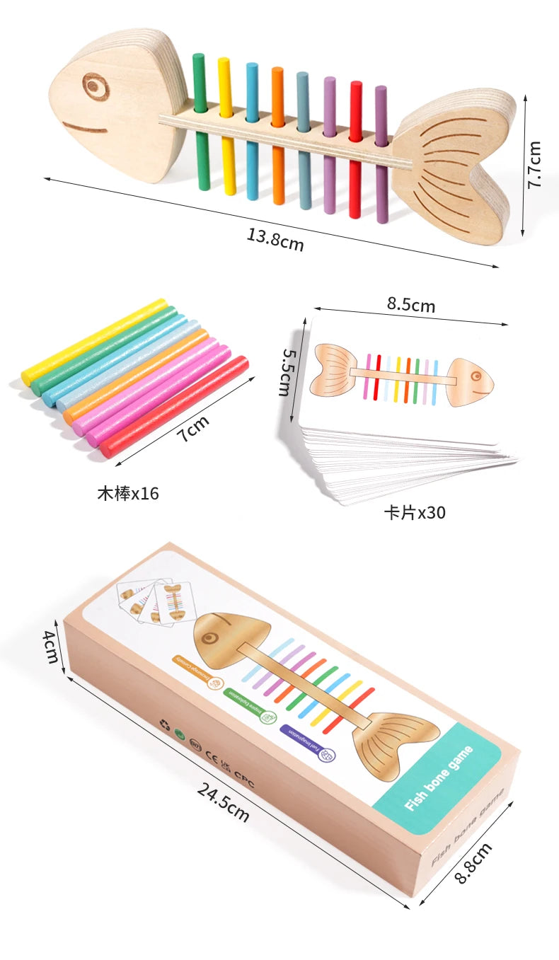 Color Matching Balance Toy – Montessori Wooden Learning Game for Kids