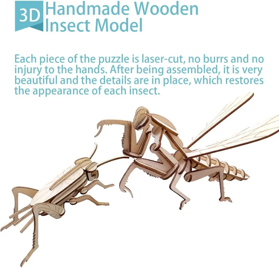3D Wooden Animal Puzzle – DIY Assembly Model Kit