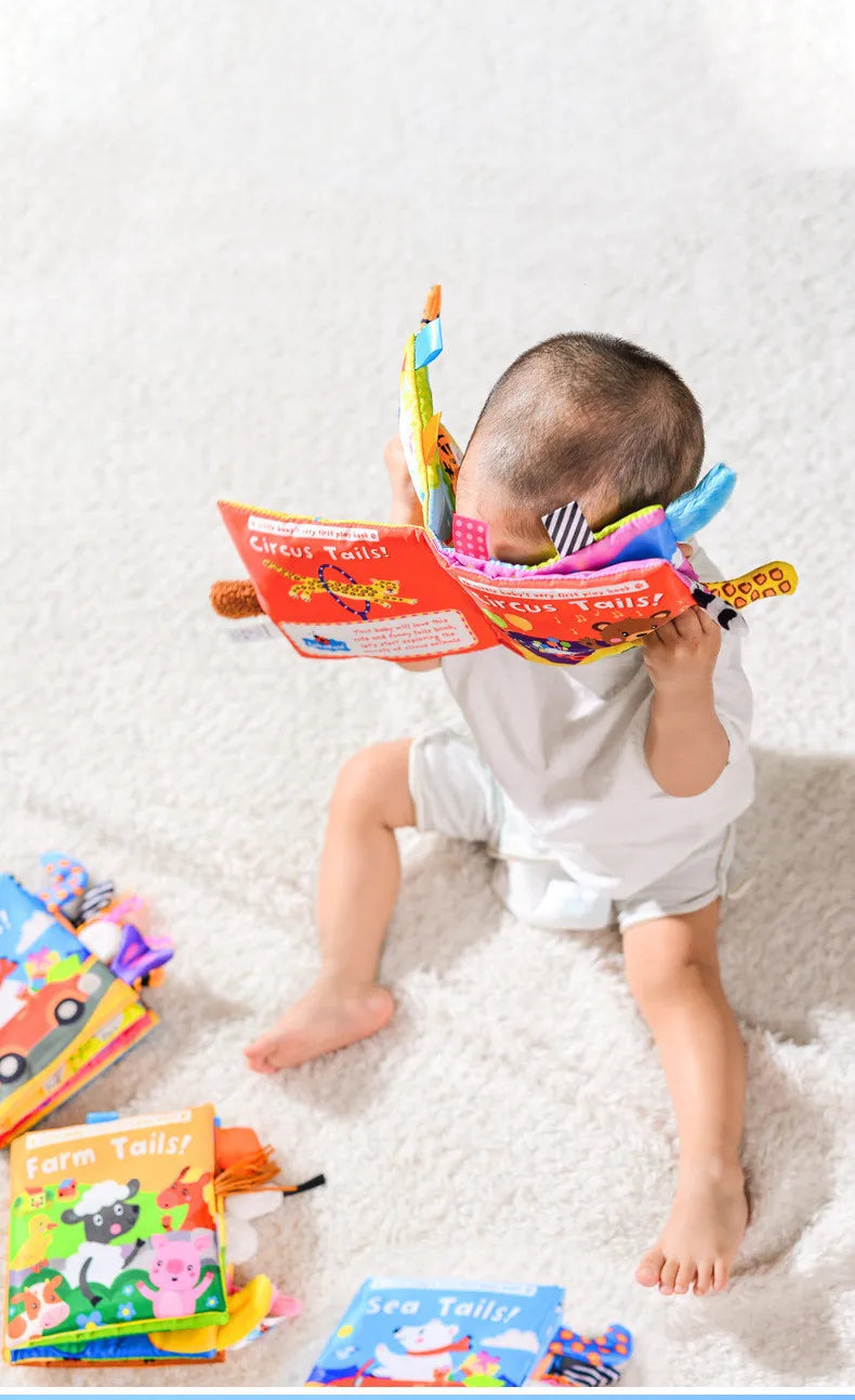 Baby Sensory Cloth Book Montessori Animal Activity Toy