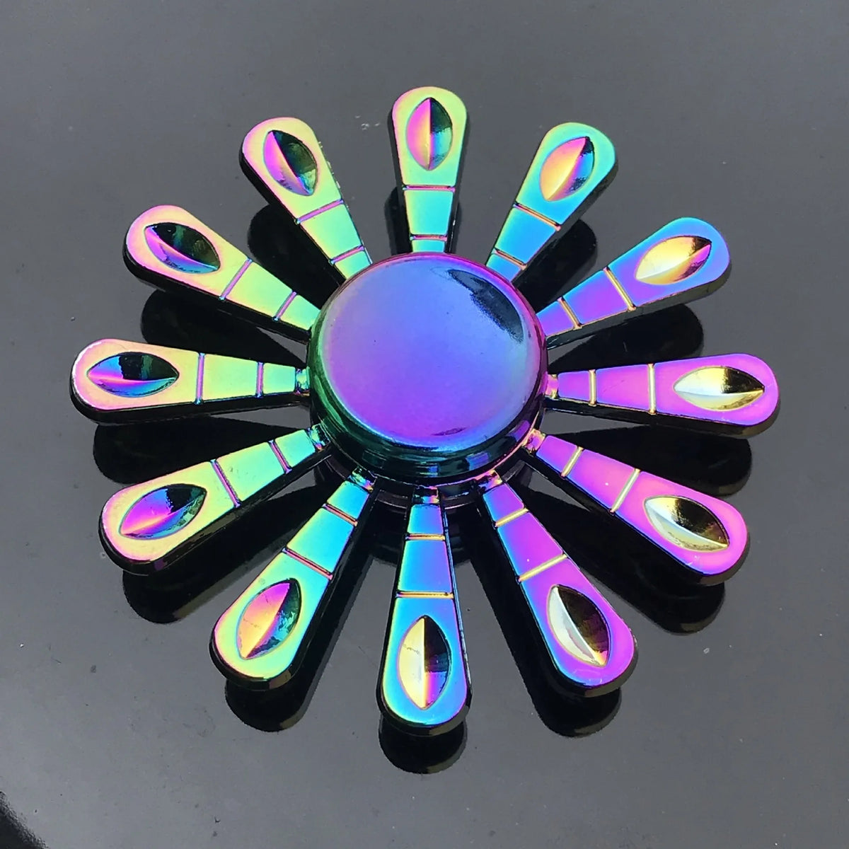 Metal Fidget Spinner Rainbow Gradient Fingertip Gyro Toy