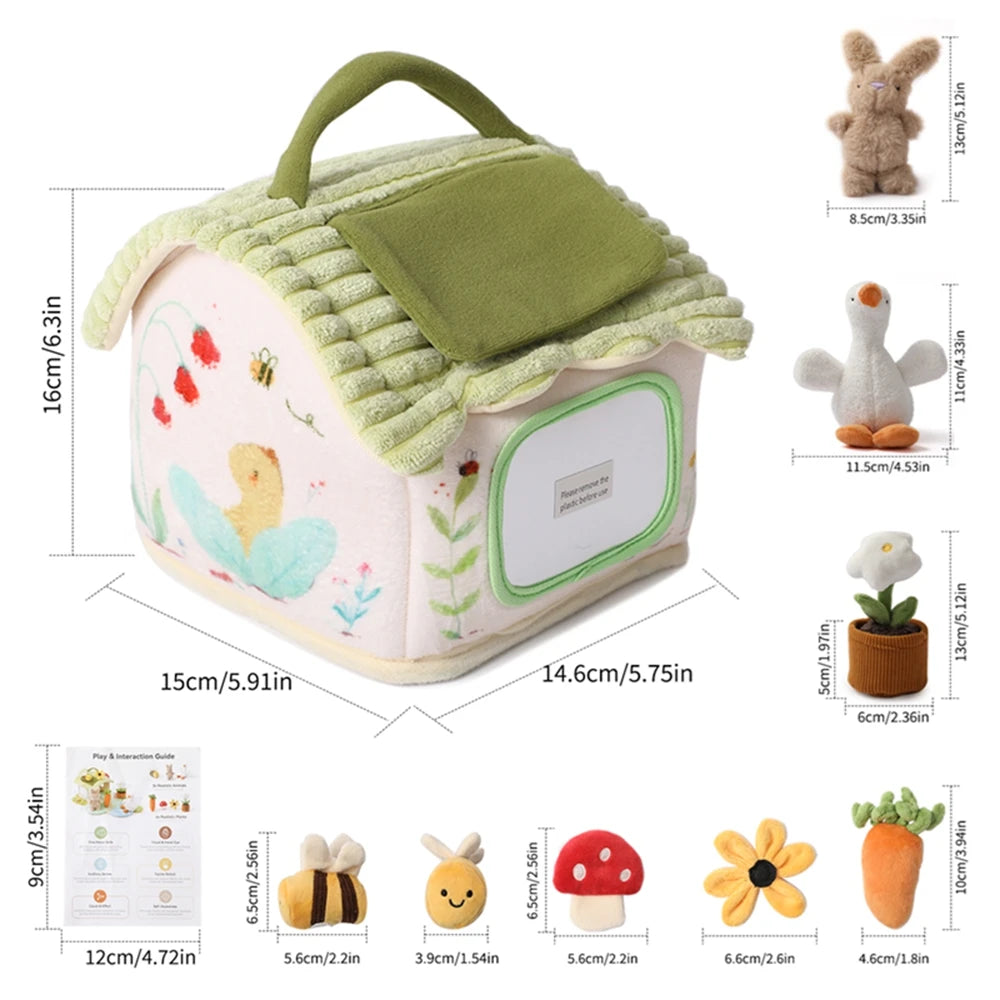 Montessori Tissue Box Toy – Baby Sensory Cloth Busy Cube