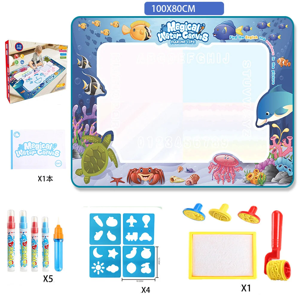 Water Drawing Mat – Reusable Magic Doodle Mat for Kids
