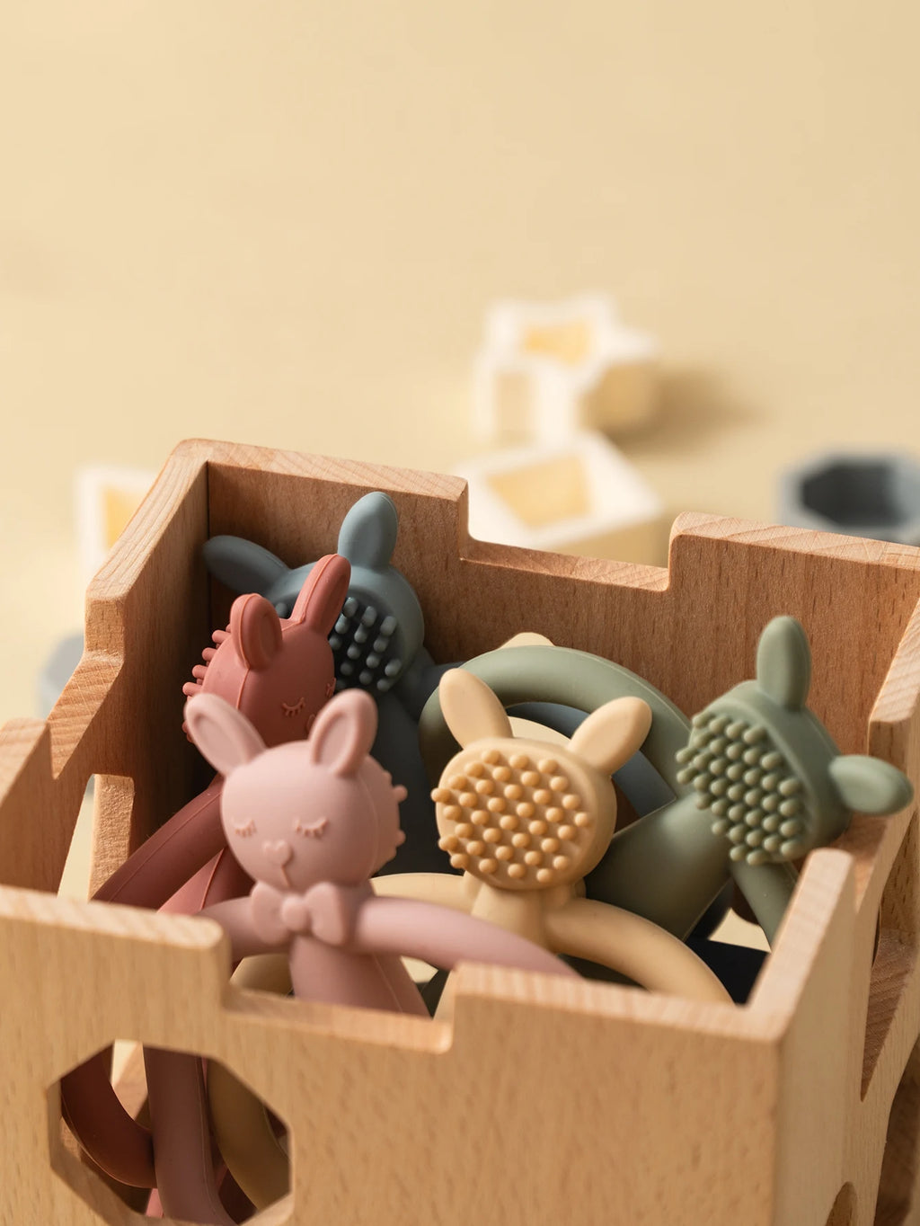 Baby Silicone Teether – Soft Rabbit Teething Toy for Infants
