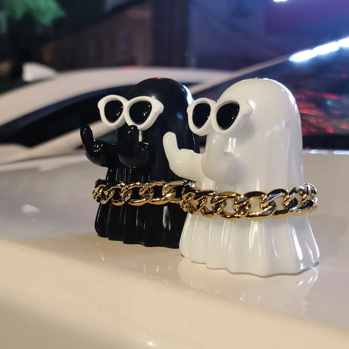 Ghost Halloween Figurine – Cute Ghost Statue Shelf Decor