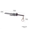 Anime Keychain Metal Sword Pendant Keyring for Collectors & Fans
