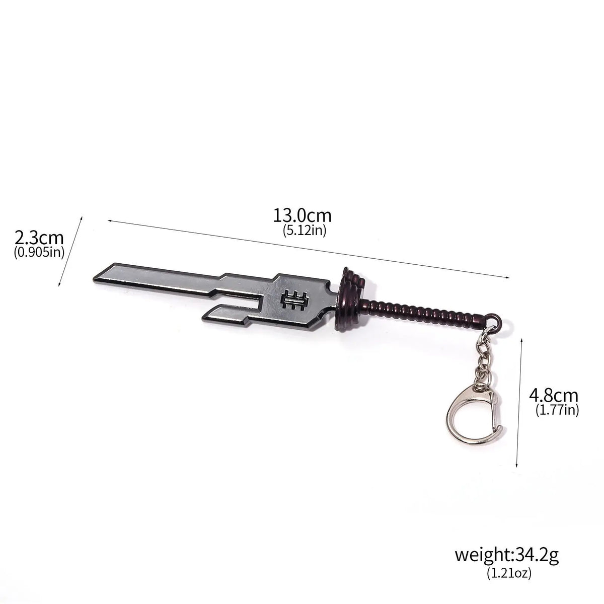 Anime Keychain Metal Sword Pendant Keyring for Collectors & Fans