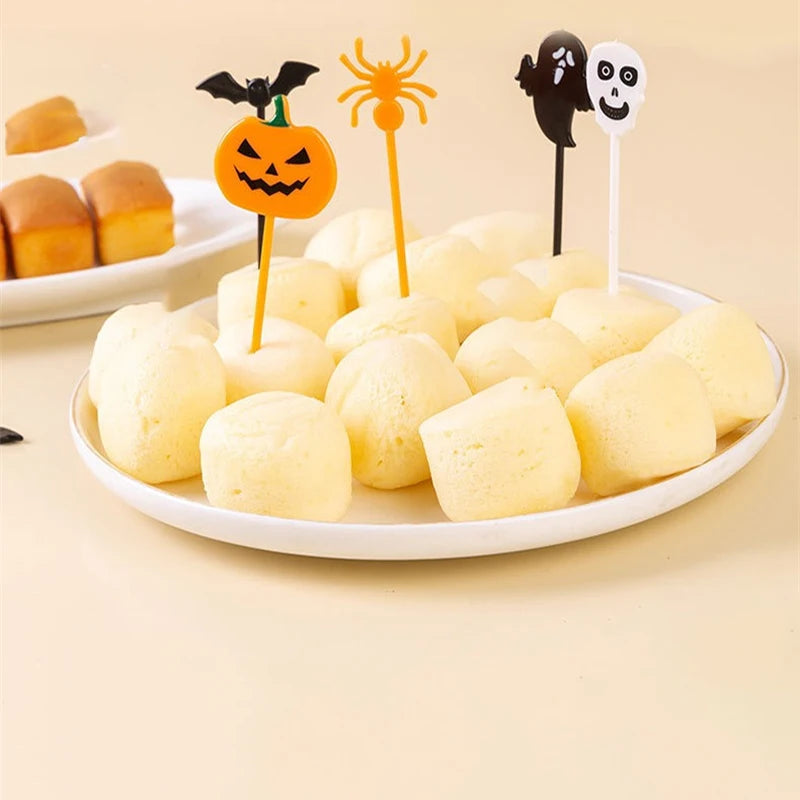 Halloween Cupcake Toppers 10PCS Ghost Bat Pumpkin Party Picks