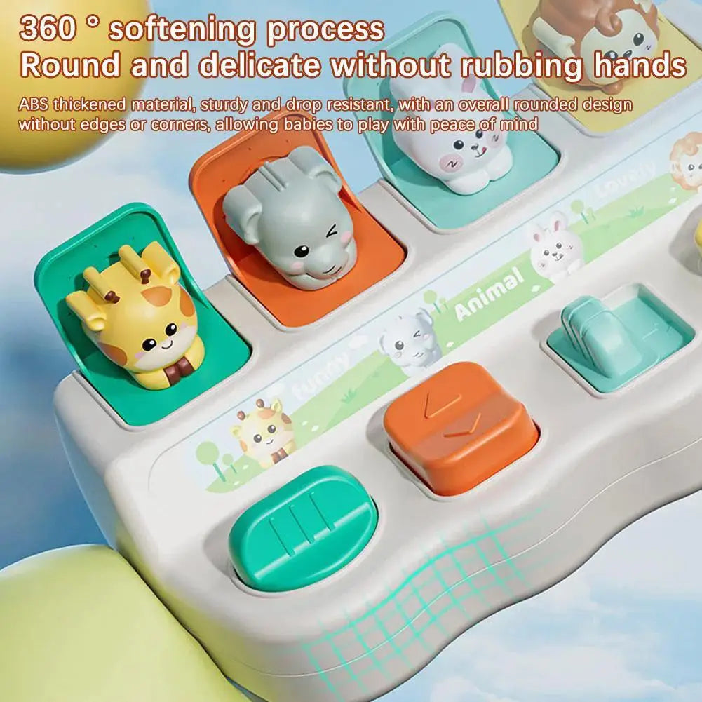 Montessori Busy Board | Animal Pop-Up Sensory Learning Toy