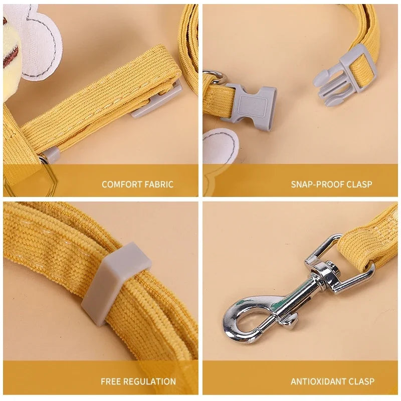 Cat Harness and Leash Set – Adjustable Bee Walking Vest