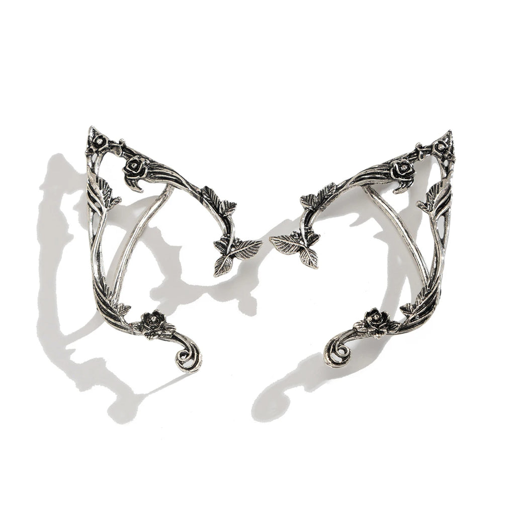 Elf Ear Clip Earrings – Gold Leaf Fairy Jewelry Accessory
