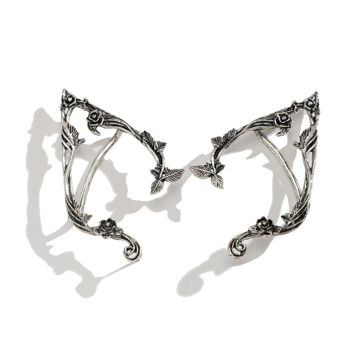 Elf Ear Clip Earrings – Gold Leaf Fairy Jewelry Accessory