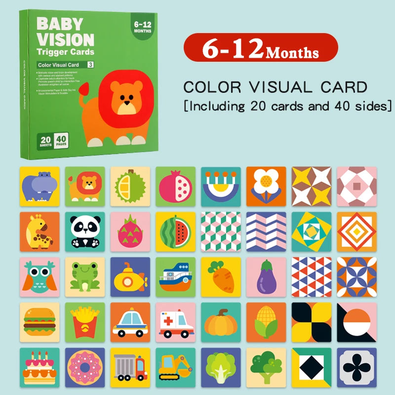 Baby High Contrast Flash Cards Visual Learning Cards