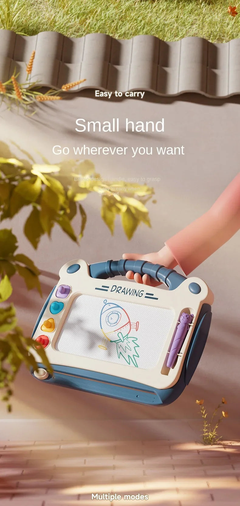 Magnetic Drawing Board for Kids – Reusable Writing & Doodle Toy