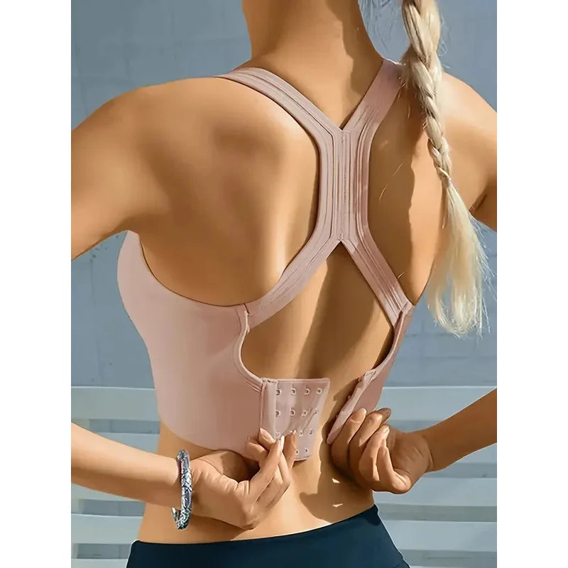 Sports Seamless Comfy & Breathable Push Up Yoga Tank Bra@W4