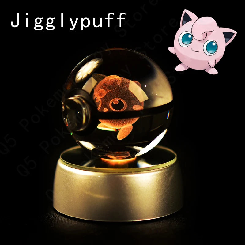 3D Crystal Ball Night Light – Glass LED Decorative Lamp