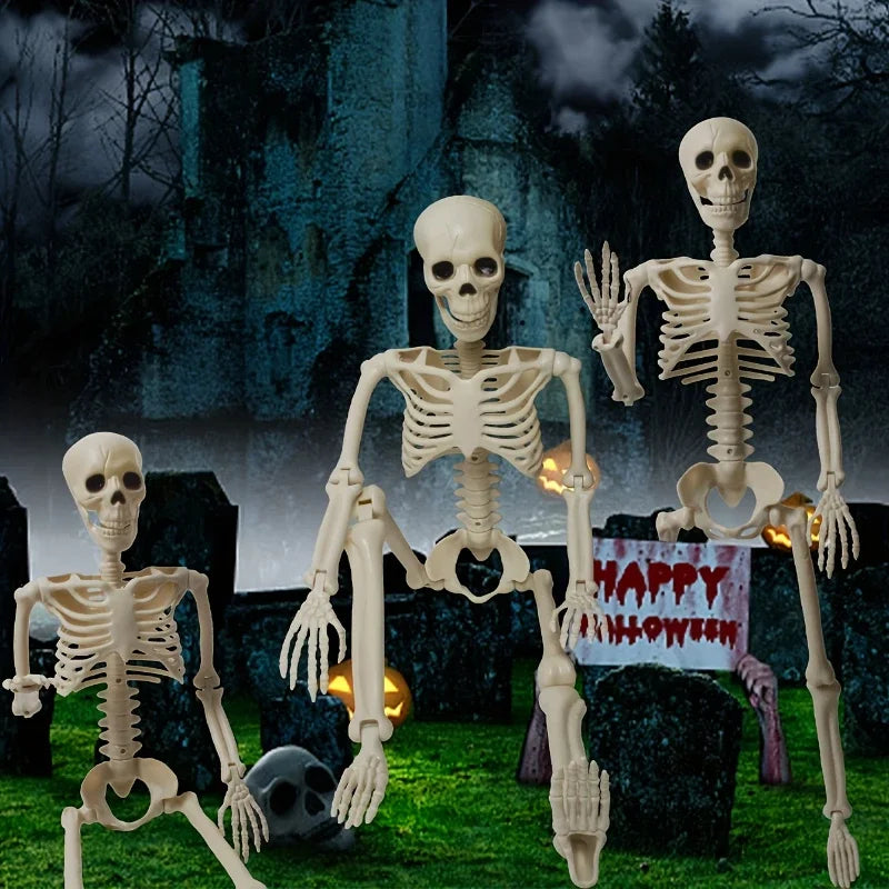 Halloween Skeleton Decoration – Posable Horror Prop for Haunted Displays
