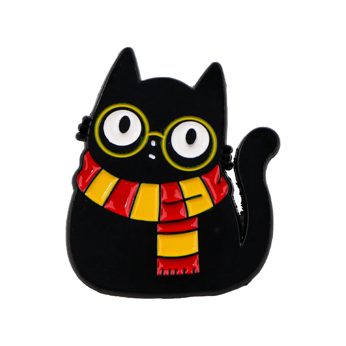 Black Cat Enamel Pin – Cute Animal Lapel Brooch